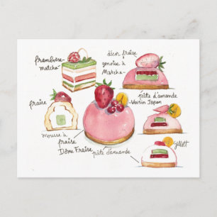 Pink Bavoirois Postcard