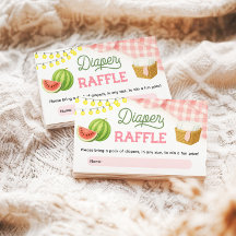 Pink BBQ Baby Shower Diaper Raffle