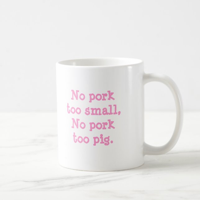 Pink BBQ Pig Cartoon Coffee Mug (Right)