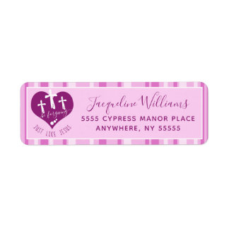 Pink Be Forgiving Like Jesus Return Address Label