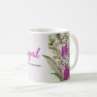 Pink Be My Bridesmaid Floral Mug