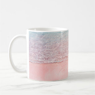 Pink Beach and Splash Wave Coffee Mug