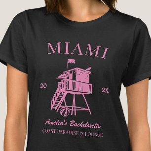 Pink Beach Bachelorette Party Girls Trip Custom T-Shirt