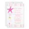 Pink Beach Starfish Stripes Baby Girl Baby Shower