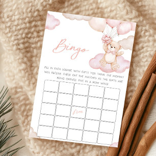 Pink Bear Balloon Bearly Wait Bingo Game