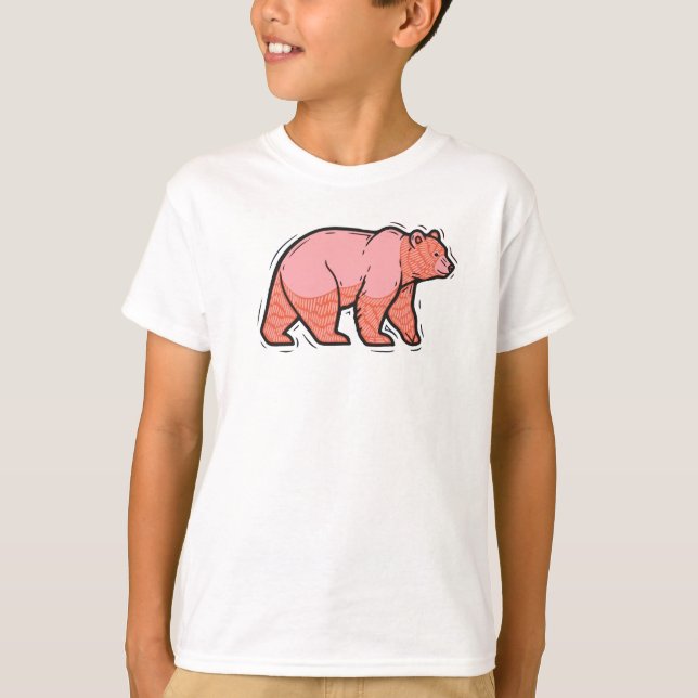Pink Bear Pop Art T-Shirt (Front)