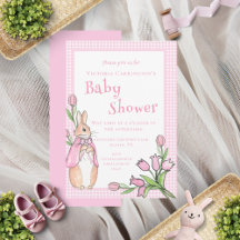 Pink Beatrix Potter Animal Theme Baby Shower