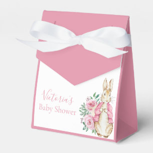 Pink Beatrix Potter Bunny Rabbit Baby Shower Favour Box