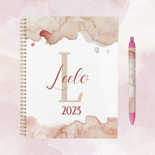 Pink Beautiful Watercolor Personalised Daily Planner