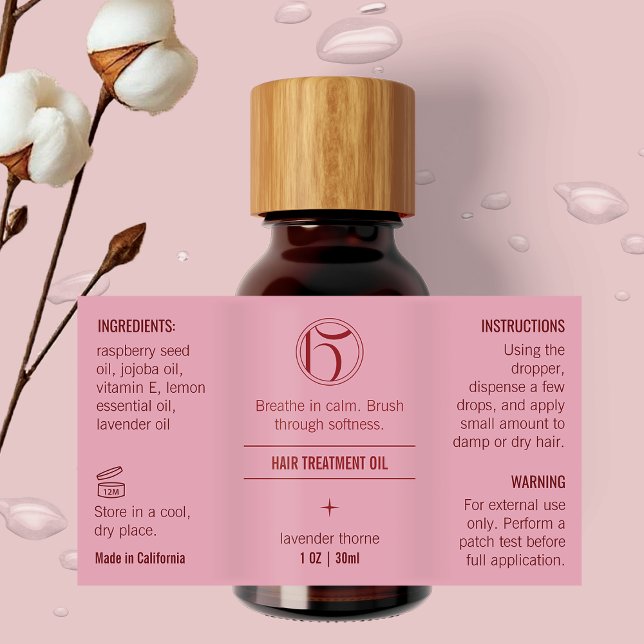 Pink Beauty 1 OZ/30ml Bottle Waterproof Label (Creator Uploaded)