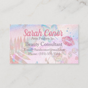 Pink Beauty Consultant Business Card