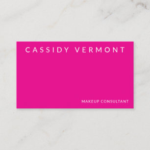 Pink Beauty Makeup Hair Consultant  Business Card