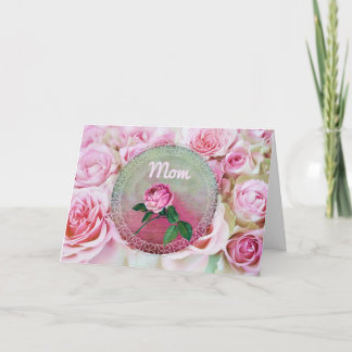 Pink Bed of Roses Mother's Day Card