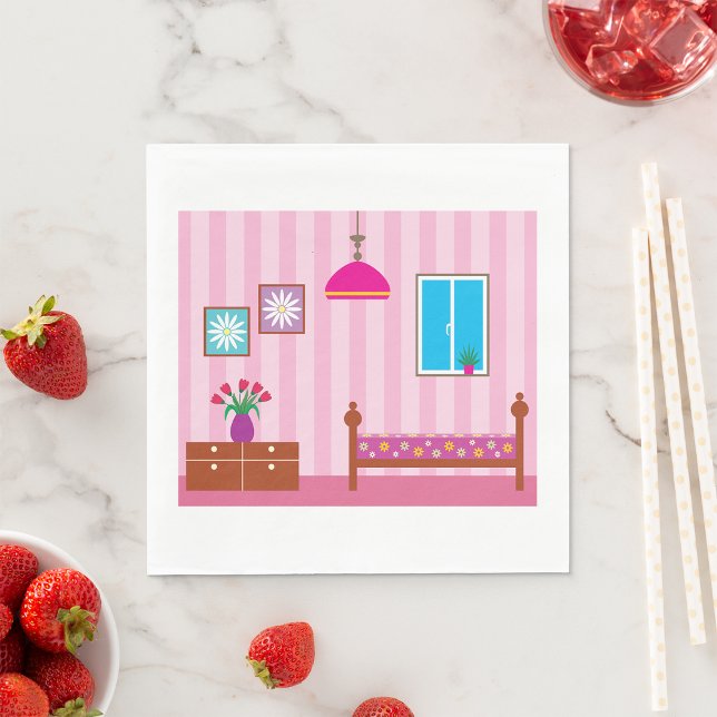 Pink Bedroom Paper Napkins (Creator Uploaded)