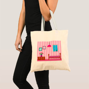 Pink Bedroom Tote Bag