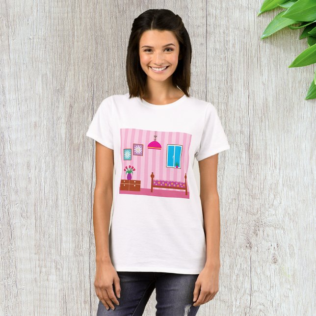 Pink Bedroom Womens T-Shirt (Creator Uploaded)