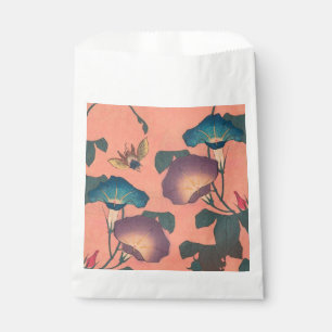 Pink Bee Flower Classic Hokusai Art Favour Bags