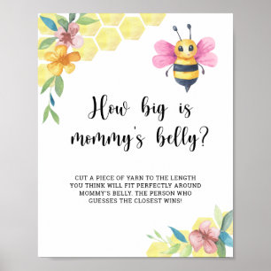 Pink Bee how big is mummy's belly game Poster