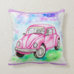 Pink Beetle Cushion