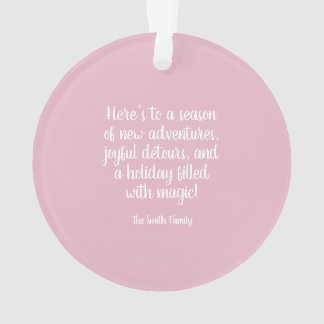 Pink Beetle Holiday Ornament (Back)
