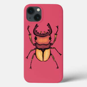 Pink Beetle Insect Lover Art iPhone 13 Case