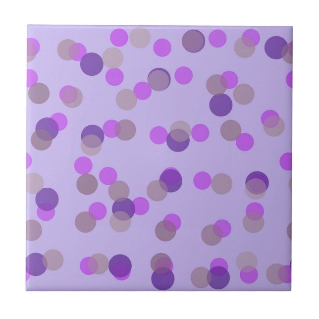 pink, beige and purple dots tile (Front)