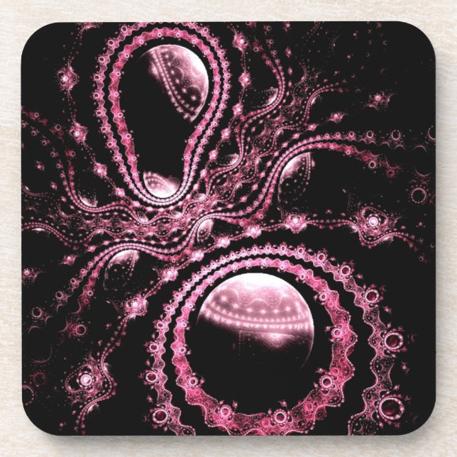 Pink Bejeweled Octopus Coaster (Front)