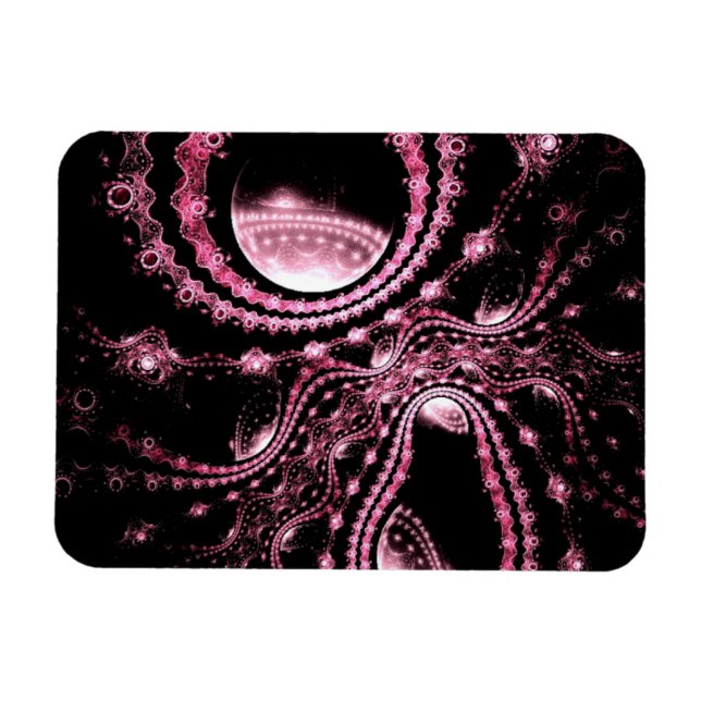 Pink Bejeweled Octopus Magnet (Horizontal)
