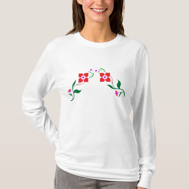 PINK: Bella Plus Size Long Sleeve Shirt (Front)