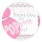 Pink Belly Bump Baby Shower Favour Stickers