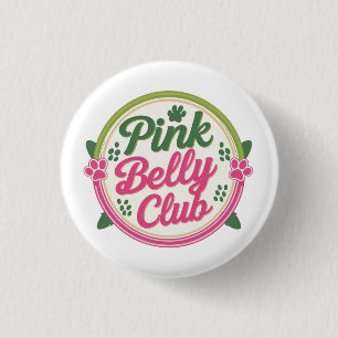 Pink Belly Club Logo Button Pin