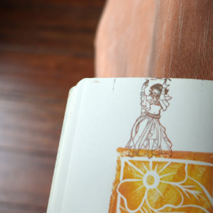 Pink Belly Dancer Rubber Stamp