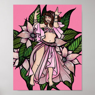 Pink Belly Dancer Shimmy Poster