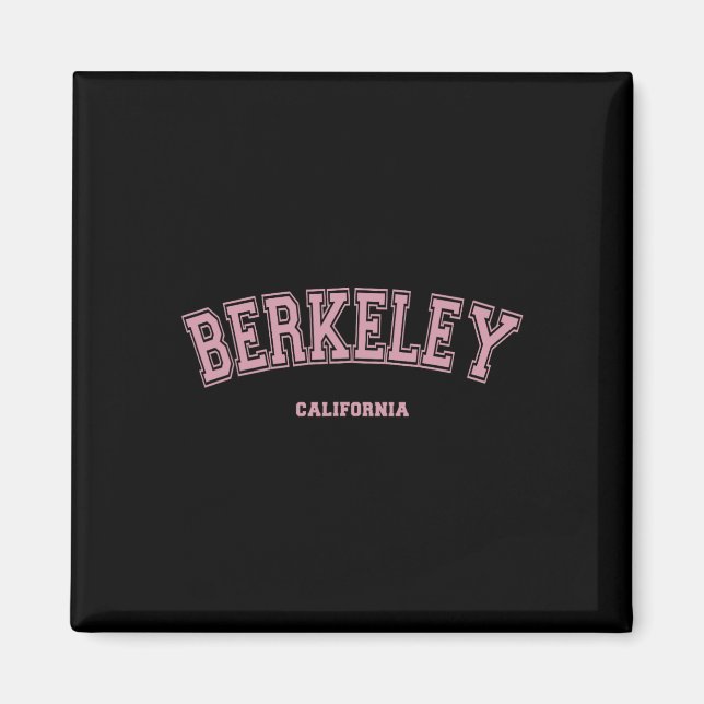 Pink Berkeley California Ca Varsity Style On Berke Magnet (Front)
