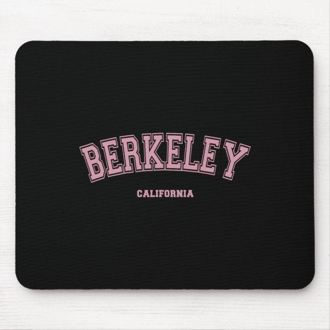Pink Berkeley California Ca Varsity Style On Berke Mouse Mat (Front)