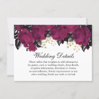 Pink Berry Gold Marsala Flowers Wedding Details