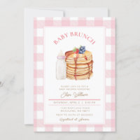 Pink Berry Pancake Baby Shower Brunch 