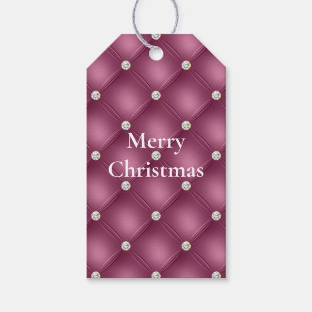 Pink Berry Purple Diamond Gift Tags (Front)