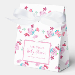 Pink Berry Sweet Sweetheart Valentine Baby Shower Favour Box