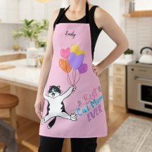 Pink Best Cat Mum Ever All-Over Print Apron