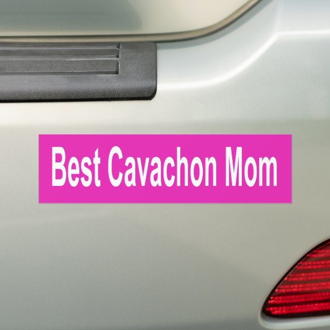 Pink Best Cavachon Mum Bumper Sticker Dog (On Car)