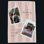 Pink Best Friends Photo Birthday Medium Gift Bag<br><div class="desc">Pink Best Friends Photo Birthday Medium Gift Bag</div>