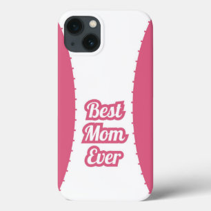 Pink Best Mum Ever Modern iPhone Case