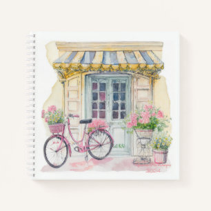 Pink bicicle at Paris bullet journal notebook