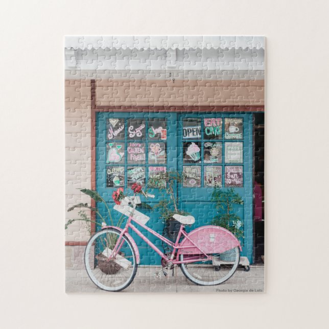Pink Bicycle at Maui Sugar Shop Lahaina Jigsaw Puzzle (Vertical)