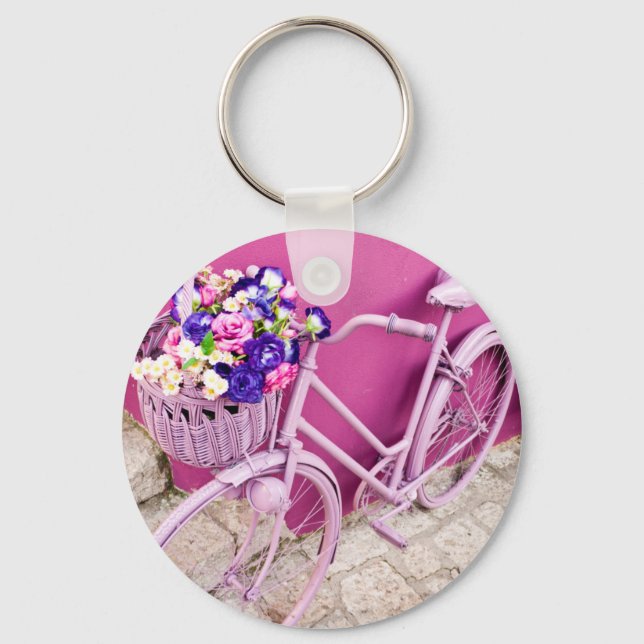 Pink Bicycle Key Ring (Front)