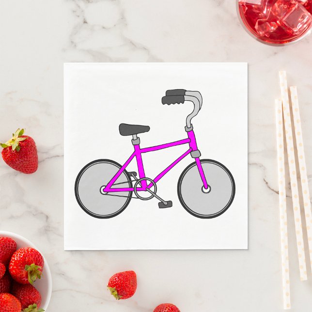 Pink Bicycle Napkin (Creator Uploaded)