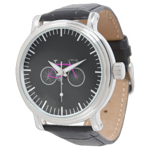 Pink Bicycle On Black Watch