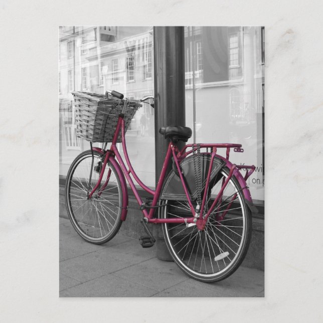 Pink bicycle postcard (Front)