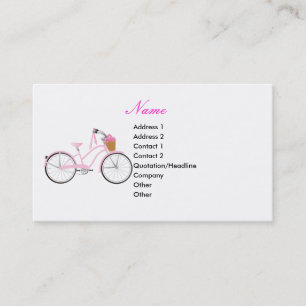 Pink Bicycle with Streamers Business Card